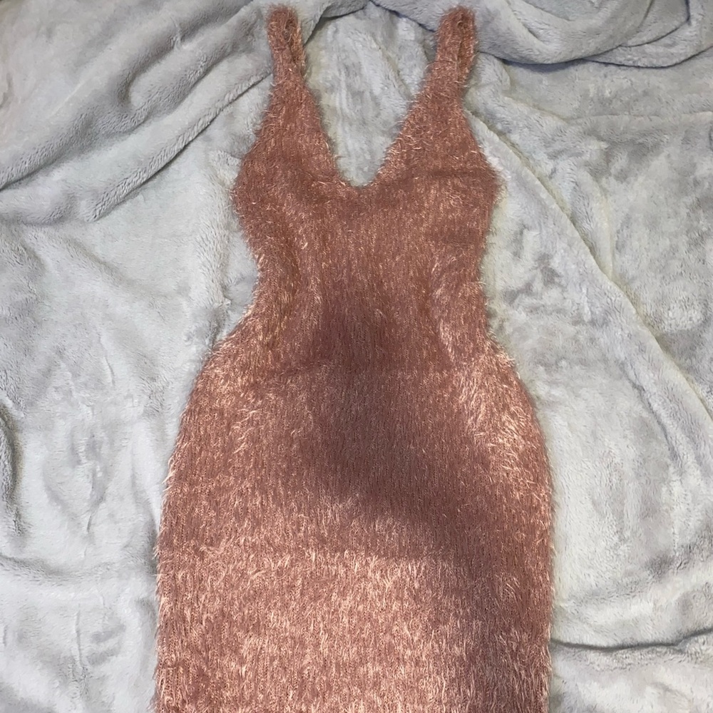 Fashion nova fuzzy mini dress!